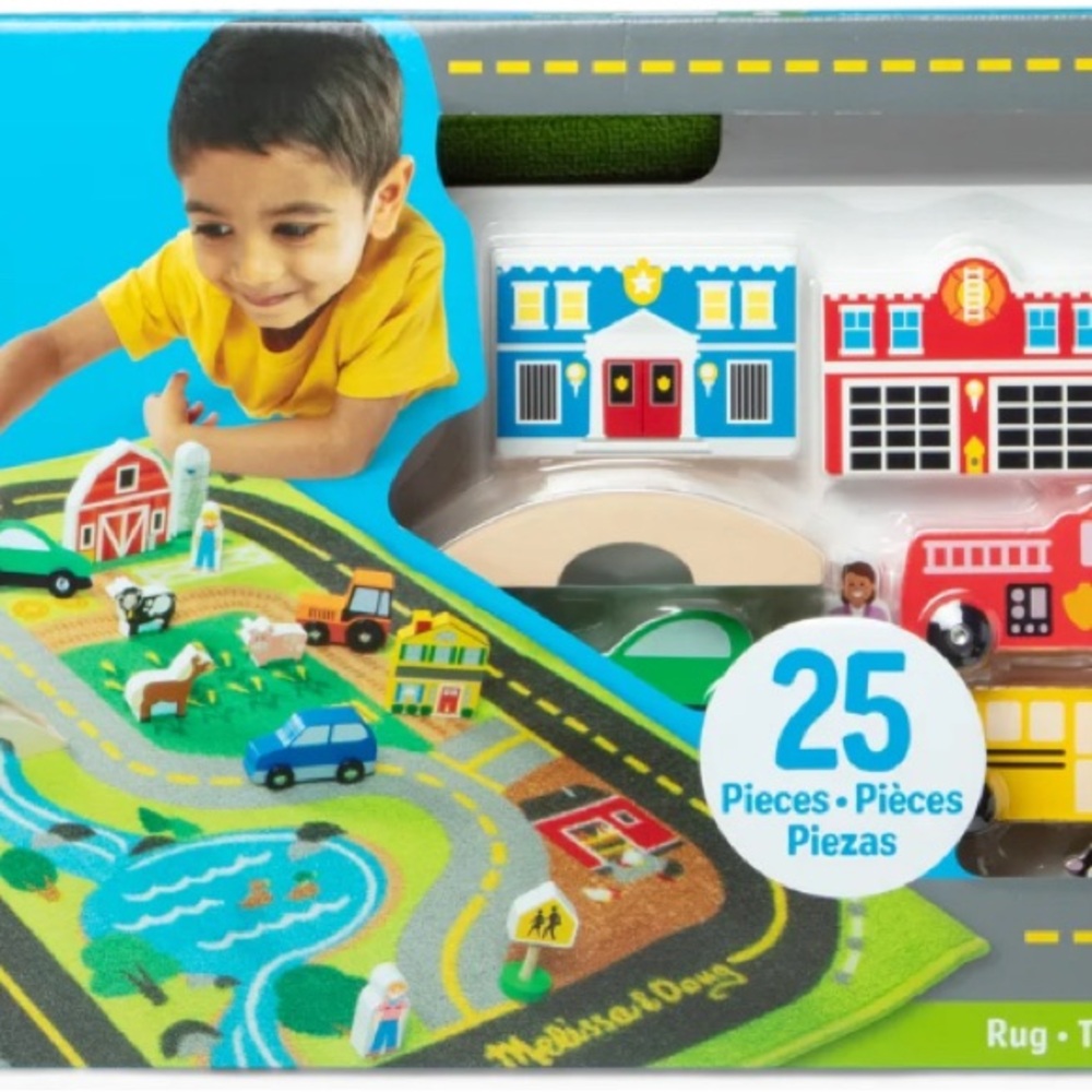 Melissa & Doug Yellow and Blue Action Figures Playset